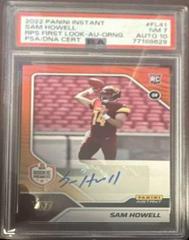 Sam Howell [Orange Autograph] Football Cards 2022 Panini Instant RPS First Look Prices