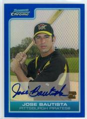 Jose Bautista [Blue Refractor Autograph] #BC242 Baseball Cards 2006 Bowman Chrome Prospects Prices