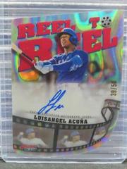 Luisangel Acuna [Lava] Baseball Cards 2023 Bowman's Best Reel to Die Cut Autographs Prices