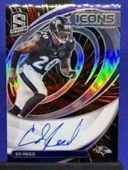 Ed Reed [Hyper] #ICN-ERE Football Cards 2022 Panini Spectra Icons Autographs Prices