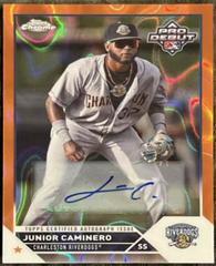 Junior Caminero [Autograph Orange Lava] #PDC-139 Baseball Cards 2023 Topps Pro Debut Chrome Prices