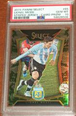 Lionel Messi [Striped Jersey Camo Prizm] Soccer Cards 2015 Panini Select Prices