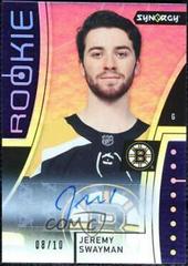 Jeremy Swayman [Purple Autograph] #RP-JS Hockey Cards 2021 Upper Deck Synergy Rookie Portraits Prices