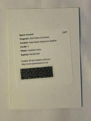 Jonathan India [Splatter] Baseball Cards 2022 Panini Chronicles Deep Space Signatures Prices