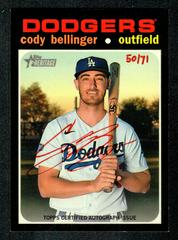 Cody Bellinger [Red Ink] #CBE Baseball Cards 2020 Topps Heritage Real One Autographs Prices