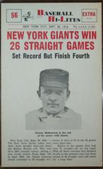 New York Giants #56 Baseball Cards 1960 NU Card Baseball Hi Lites Prices