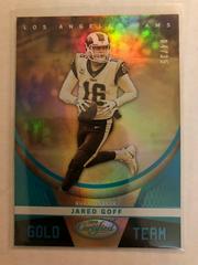 Jared Goff [Teal] Football Cards 2019 Panini Certified Gold Team Prices