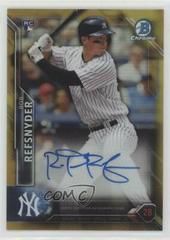 Rob Refsnyder [Gold Refractor] Baseball Cards 2016 Bowman Chrome Rookie Autographs Prices