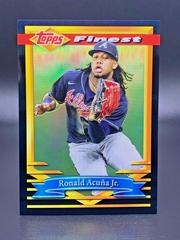 Ronald Acuna Jr. [Black Refractor] #176 Baseball Cards 2021 Topps Finest Flashbacks Prices