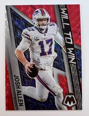 Josh Allen [Red] Football Cards 2022 Panini Mosaic Will to Win Prices