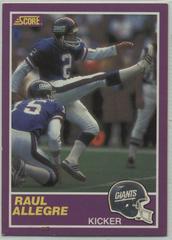 Raul Allegre #338S Football Cards 1989 Panini Score Supplemental Prices