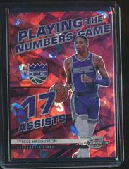 Tyrese Haliburton [Red Ice] Basketball Cards 2021 Panini Contenders Optic Playing the Numbers Game Prices