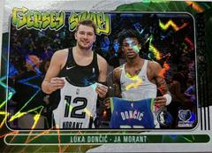 Luka Doncic, Ja Morant [Purple Explosion] #7 Basketball Cards 2020 Panini Hoops Jersey Swap Prices