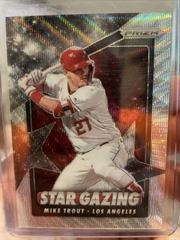 Mike Trout [Blue Wave Prizm] Baseball Cards 2020 Panini Prizm Star Gazing Prices