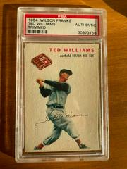 Ted Williams Baseball Cards 1954 Wilson Franks Prices