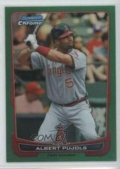 Albert Pujols [Green Refractor] #107 Baseball Cards 2012 Bowman Chrome Prices