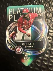 Elijah Green [Aqua] #PPD-14 Baseball Cards 2023 Bowman Platinum Plating Die Cut Prices