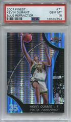 Kevin Durant [Blue Refractor] #71 Basketball Cards 2007 Finest Prices