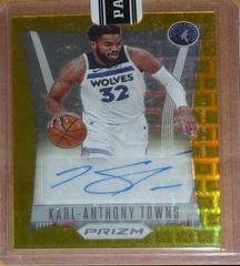 Karl Anthony Towns [Premium Gold Prizm] #FS-KAT Basketball Cards 2021 Panini Prizm Flashback Signatures Prices