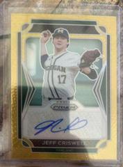 Jeff Criswell [Gold Prizm] #25 Baseball Cards 2021 Panini Prizm Draft Picks Autographs Prices