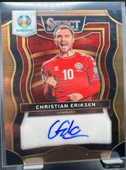 Christian Eriksen [Copper Prizm] #SI-CER Soccer Cards 2020 Panini Select UEFA Euro Signatures Prices