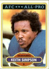 Keith Simpson [All Pro] Football Cards 1980 Topps Prices