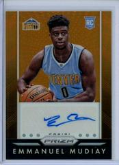 Emmanuel Mudiay [Orange Prizm] #EMD Basketball Cards 2015 Panini Prizm Autographs Prices