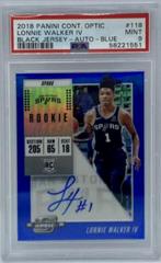 Lonnie Walker IV [Black Jersey Autograph Blue] #118 Basketball Cards 2018 Panini Contenders Optic Prices