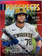 Jackson Chourio [Red] Baseball Cards 2023 Bowman Modern Prospects Prices
