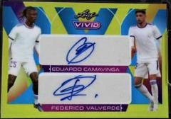 Eduardo Camavinga , Federico Valverde Soccer Cards 2022 Leaf Vivid Dual Autographs Prices