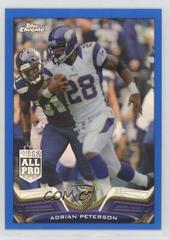 Adrian Peterson [No Gloves Blue Refractor] Football Cards 2013 Topps Chrome Prices