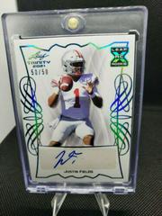 Justin Fields #BA-JF1 Football Cards 2021 Leaf Trinity Signatures Prices