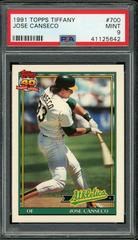 Jose Canseco #700 Baseball Cards 1991 Topps Tiffany Prices