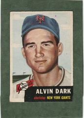 Alvin Dark Baseball Cards 1953 Topps Prices