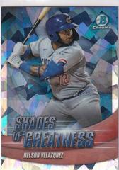 Nelson Velazquez [Atomic] #SG-21 Baseball Cards 2022 Bowman Chrome Shades of Greatness Prices