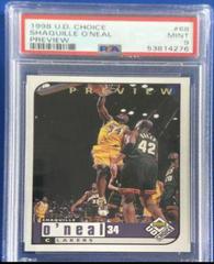 Shaquille O’Neal #68 Basketball Cards 1998 UD Choice Preview Prices
