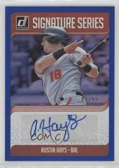 Austin Hays [Blue] #SS-AH Baseball Cards 2018 Panini Donruss Signature Series Prices