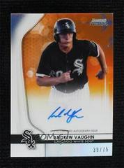 Andrew Vaughn [Orange Refractor] Baseball Cards 2020 Bowman Sterling Prospect Autographs Prices