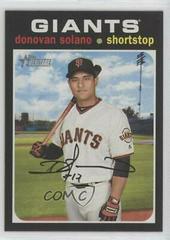 Donovan Solano #9 Baseball Cards 2020 Topps Heritage Prices