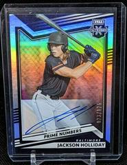 Jackson Holliday [Prime Numbers Signature A] #1 Baseball Cards 2022 Panini Elite Extra Edition Prices