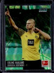 Erling Haaland [Aqua Green Refractor] Soccer Cards 2021 Stadium Club Chrome Bundesliga Prices