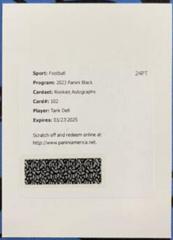 Tank Dell [Autograph] #102 Football Cards 2023 Panini Black Prices