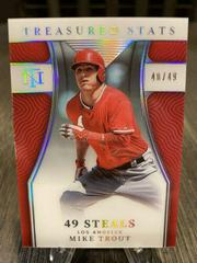 Mike Trout #TS-23 Baseball Cards 2022 Panini National Treasures Stats Prices