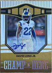 David Long Jr. [Autograph] Football Cards 2022 Panini Donruss Champ is Here Prices