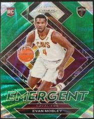 Evan Mobley [Green Wave] Basketball Cards 2021 Panini Prizm Emergent Prices