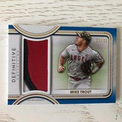 Mike Trout [Blue] #DJR-MT Baseball Cards 2022 Topps Definitive Jumbo Relic Collection Prices
