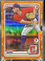 Tanner Burns [Orange Foil] Baseball Cards 2020 Bowman Draft 1st Edition Prices