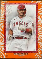 Mike Trout [Orange] Baseball Cards 2022 Topps Rip Prices