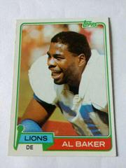 Al Baker #175 Football Cards 1981 Topps Prices