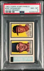 Bob Tiefenauer [Jackie Brandt] Baseball Cards 1962 Topps Stamp Panels Prices
